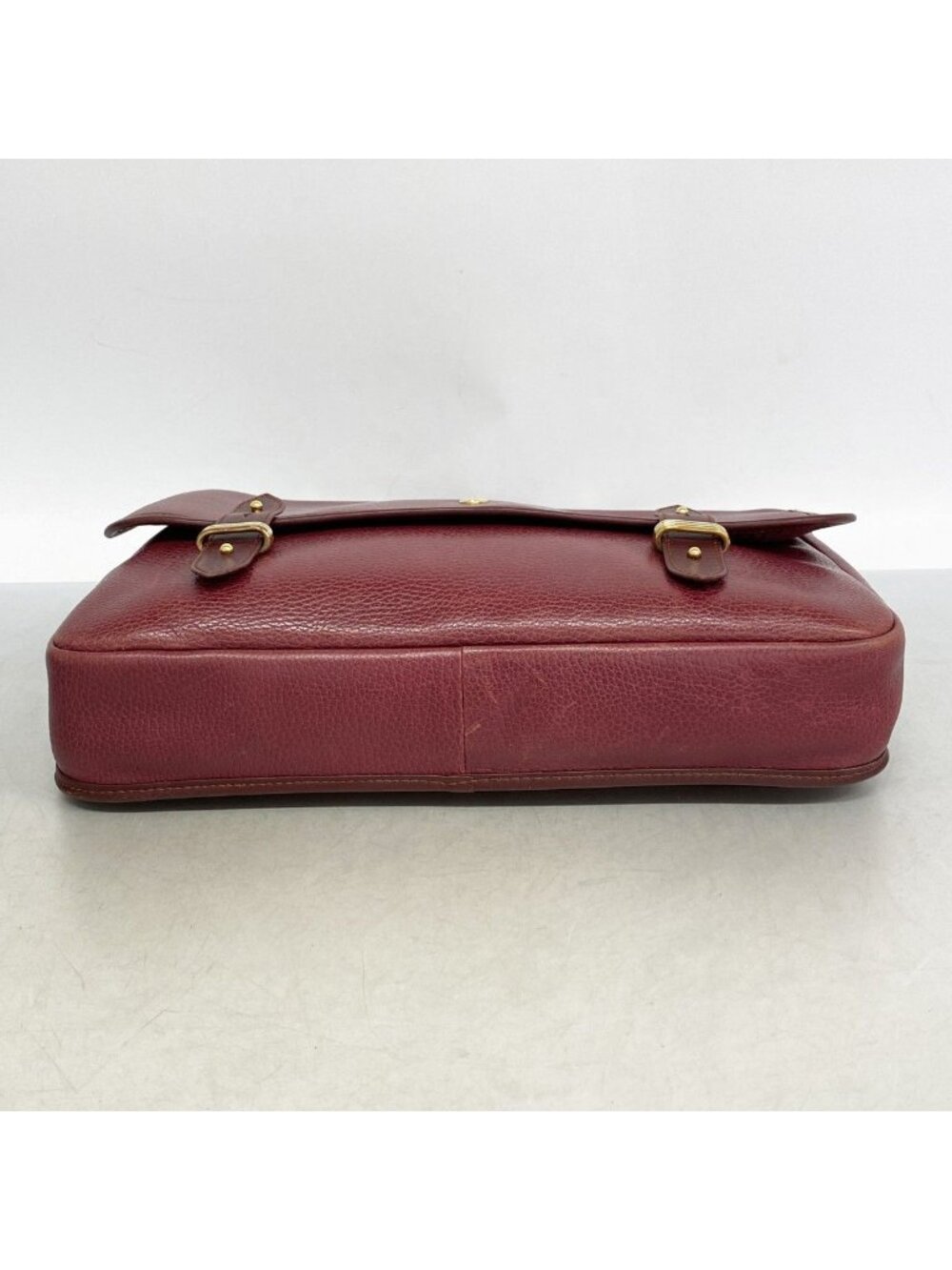 Cartier Business Bag Must Leather Bordeaux Gold Silver - Picture 3 of 9